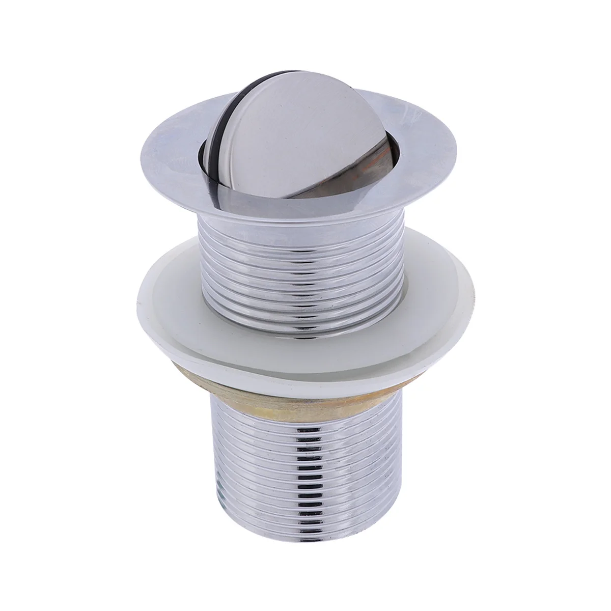 

Flap Downpipe Drainer For Washbasin Zinc Alloy Basin Sink Waste Plug Smooth Flat Cover Sealed Deodorant Drain Kitchen