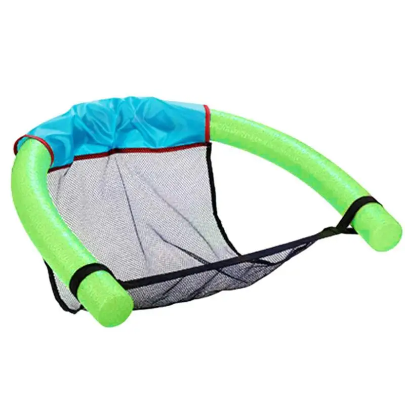 

50kg Loading Pool Floating Chair Soft Mesh Noodle Sling Lounge Water Float Ring Beach Noodle Net Pool Rafts For Kids Adults