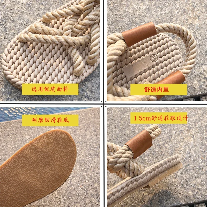 Sandals Woman Shoes Braided Rope with Traditional Casual Style and Simple Creativity Fashion Sandals Women Summer Shoes