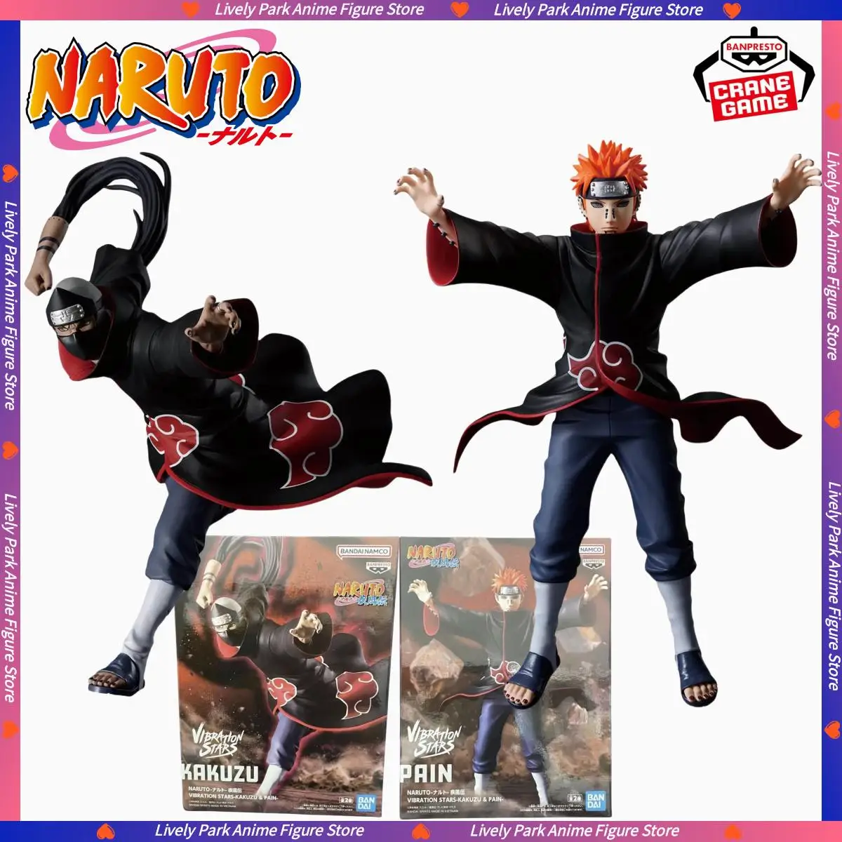 Na Stanie BANDAI Oryginalny Autentyczny BANPRESTO NARUTO KAKUZU PAIN VIBRATION STARS Anime Figurka Akcji PVC Kolekcjonerski Model Zabawki Prezent