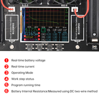 8-Channel 2.4-Inch Color Screen Battery Tester with Curve Display 18650 Capacity Tester Internal Resistance Tester DC Port
