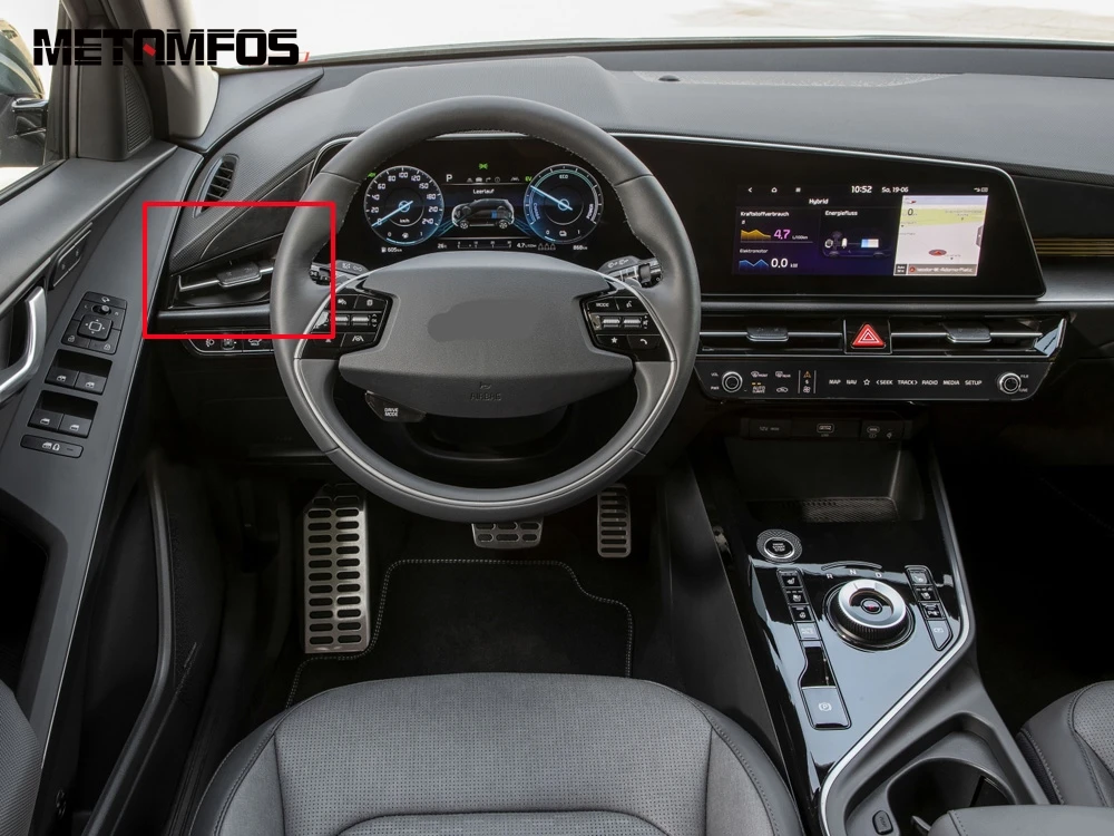 For Kia Niro 2022-2024 2025 Carbon Fiber Side Front Air Condition Vent Outlet Cover Trim Frame Sticker Accessories Car Styling