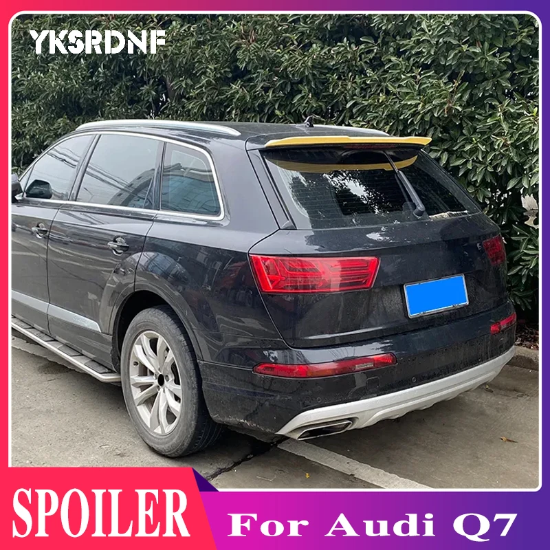 

Высококачественный задний спойлер из углеродного волокна для Audi Q7 2016 2017 2018 2019-2021, крышка багажника, Стайлинг автомобиля