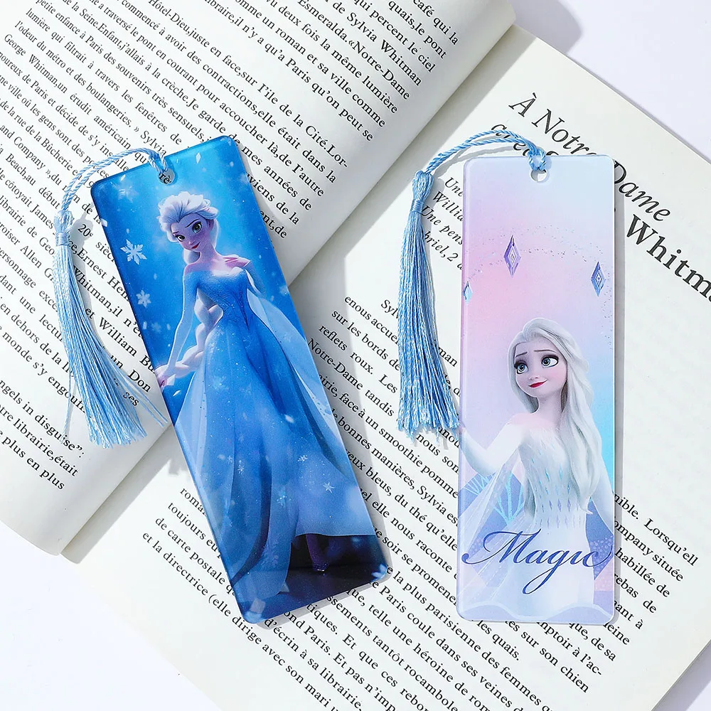 Frozen Princess Acrylic Bookmark, Reading Accessories for Disney Fans, Bookmark Gifts, Learning Stationery, Party Decoration