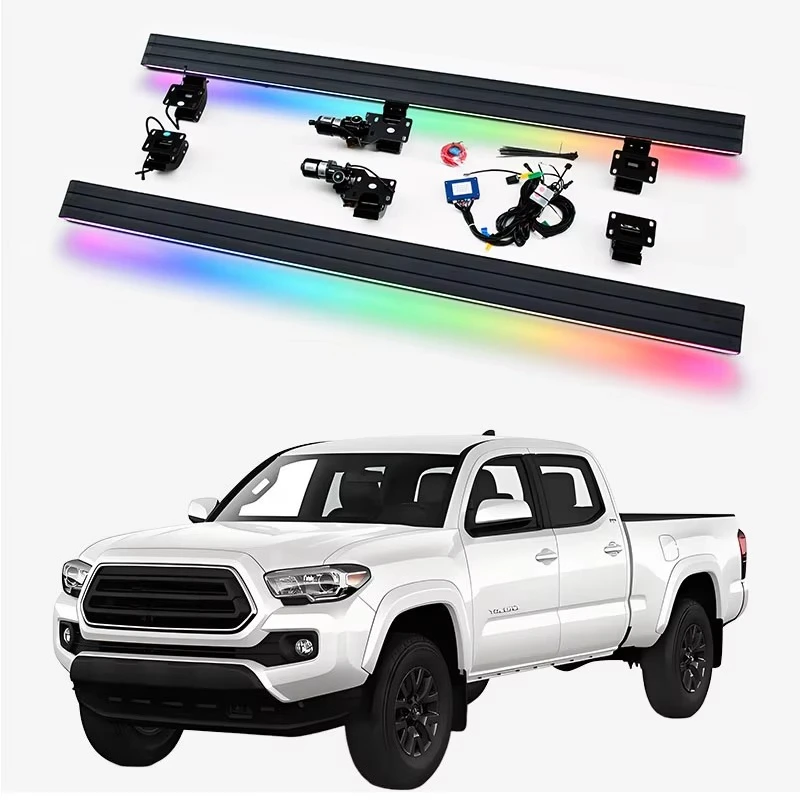 

Automatic Electric Power Neon LED Light Side Step Running Board for Tacoma 2023+