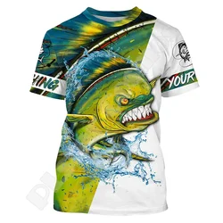 NewFashion Custom Name Tuan Fishing Mahi Fisher Tattoo Retro 3DPrint Streetwear Summer Casual Harajuku Short Sleeves T-Shirts X4