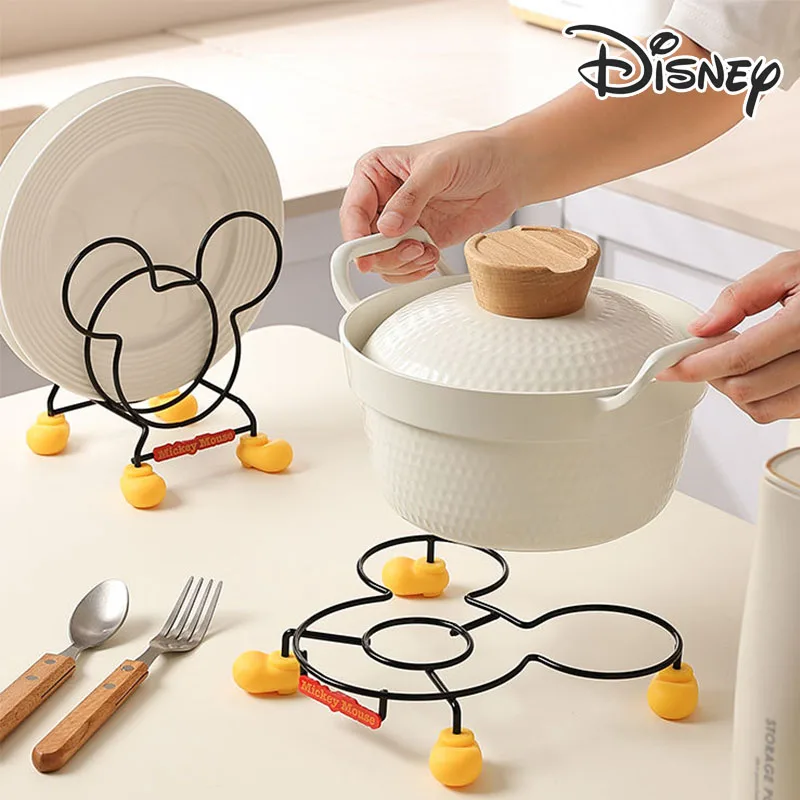 Disney Mickey Kitchen Dish Drain Rack Cartoon Dinnerware Storage Organizer Tray Board Drying Cookware Shelf Kitchen Accessories