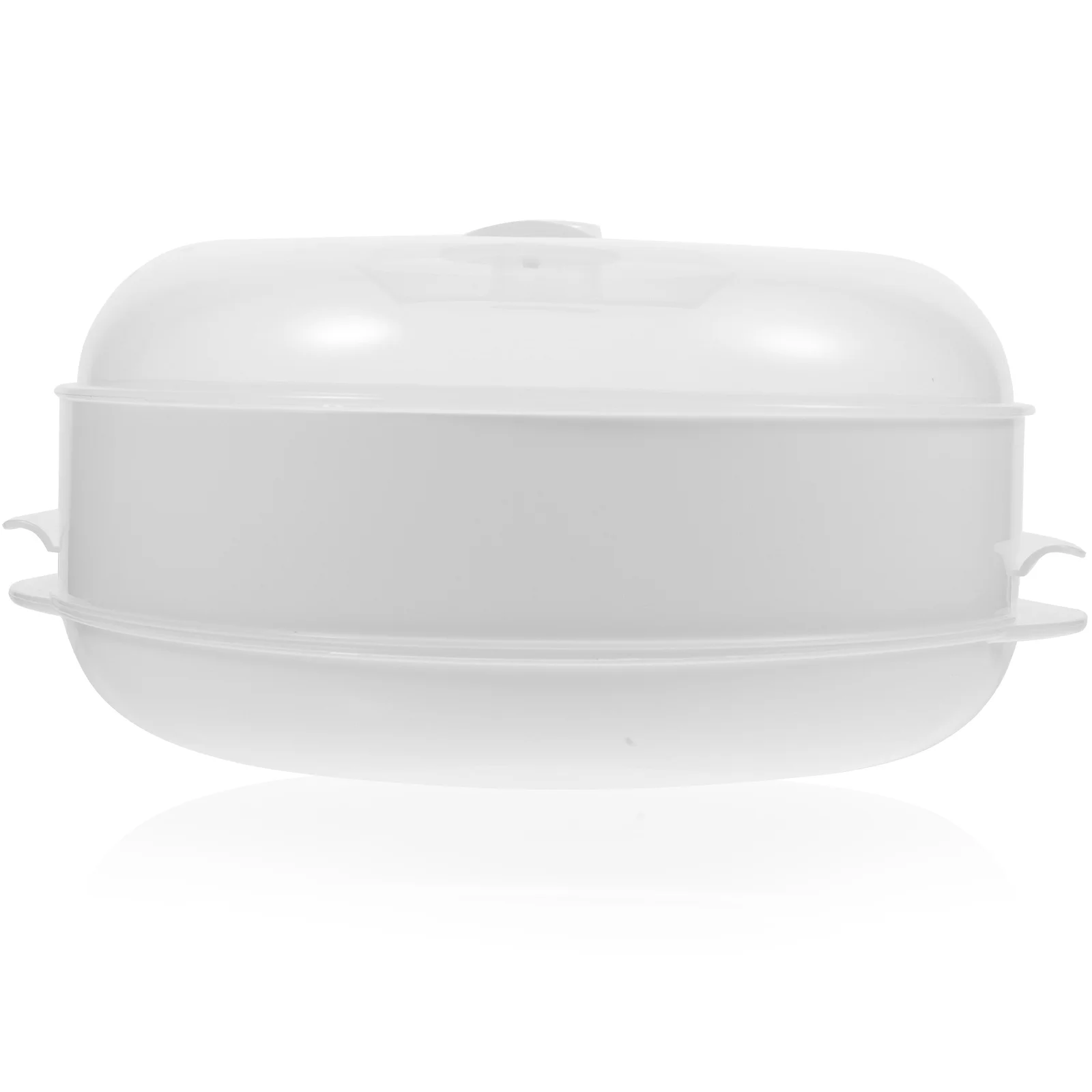 

Food Steamer Basket with Lid Reusable Plastic Steamer for Vegetables Meat Fish Convenient Kitchen Cooking Tool for Home Use