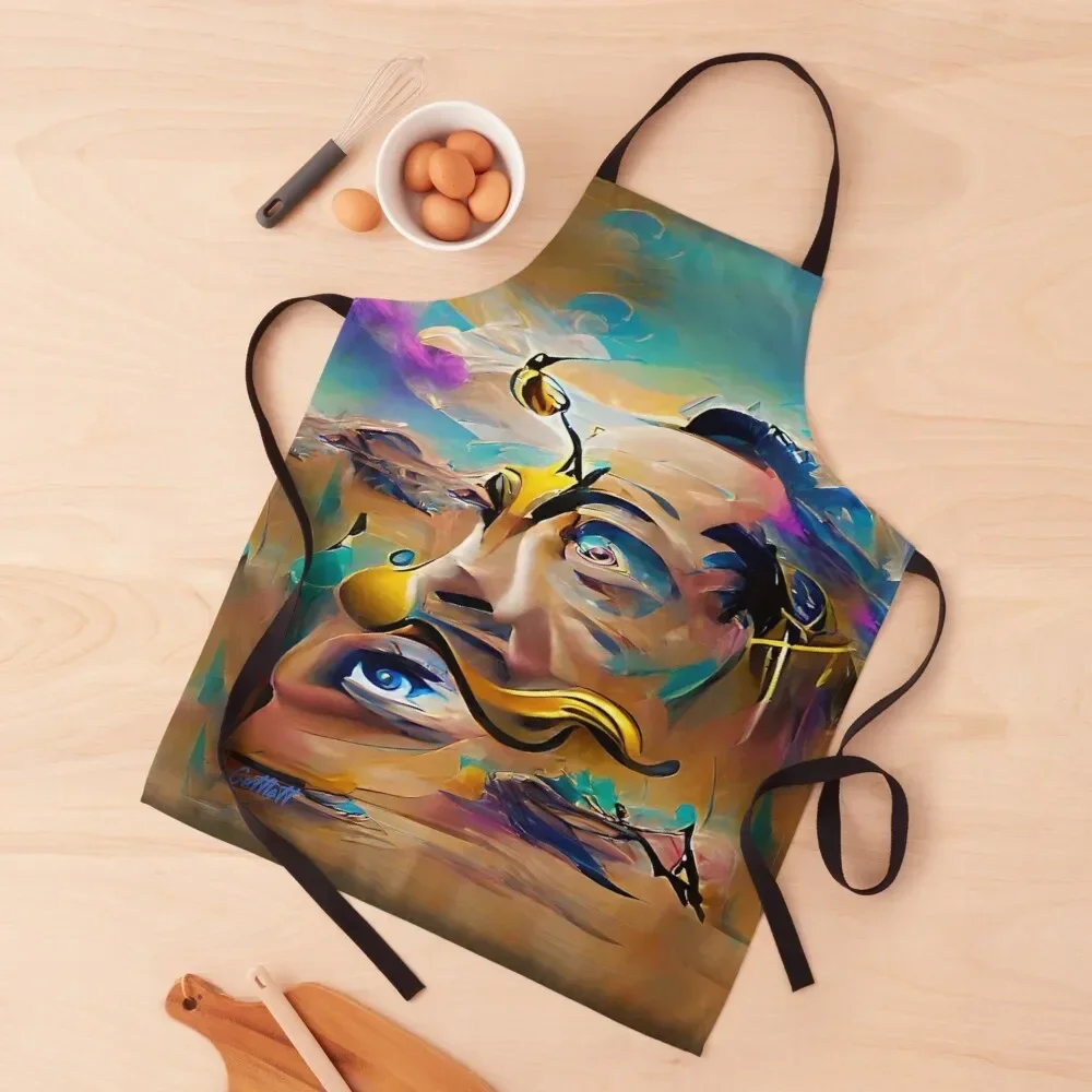 Salvador Dali Tribute - Surreal - Surrealist - Dali Apron Kitchen Items custom women's kitchen Chef Uniform Woman Apron