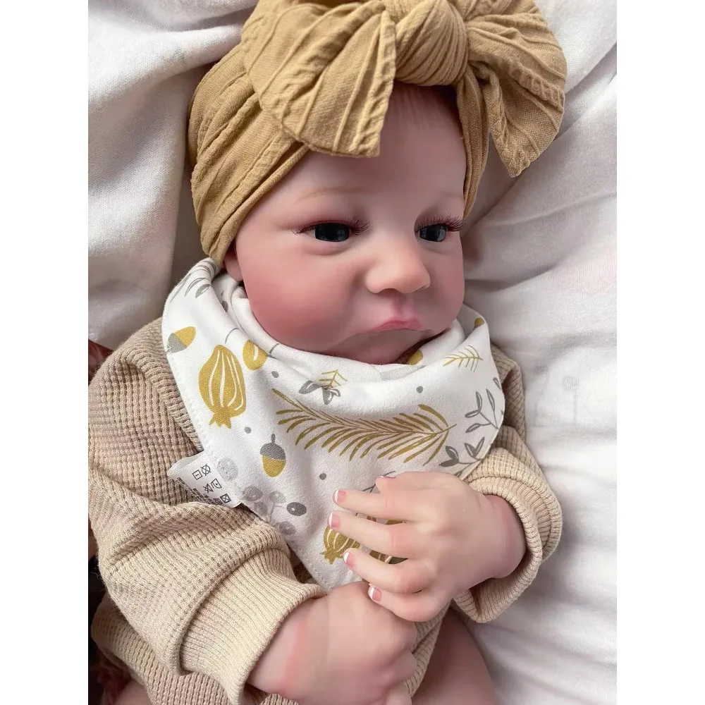 18inch Reborn Baby Doll Sleeping Levi Lifelike Handmade 3D Skin with Visible Veins Muñecas Bebe Reborn Real Looking Baby Dolls