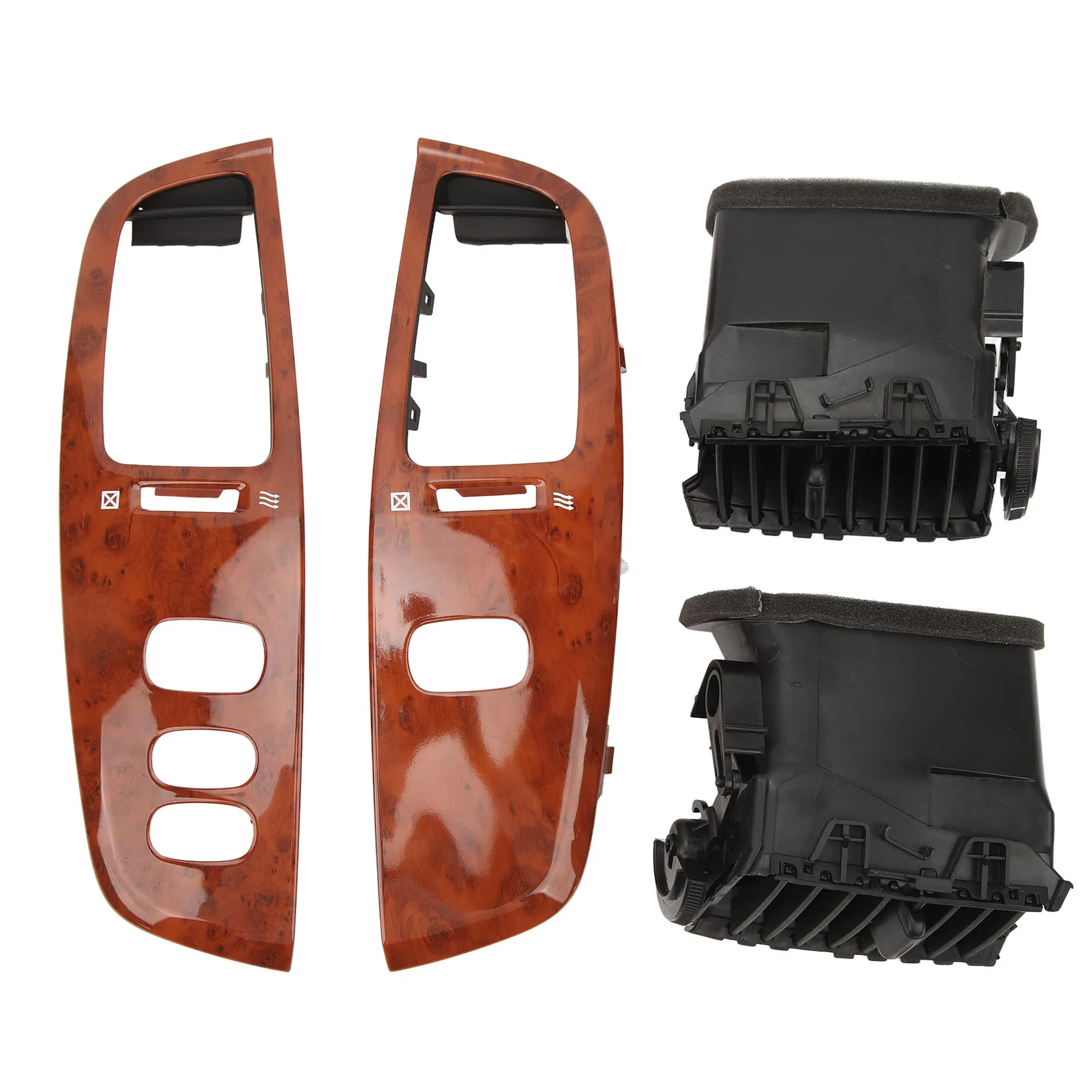 

Вентиляционное отверстие на приборной панели автомобиля, деревянная приборная панель, вентиляционная решетка, левый и правый комплект для выпуска воздуха для Land Cruiser FJ100 1998-2007 гг.