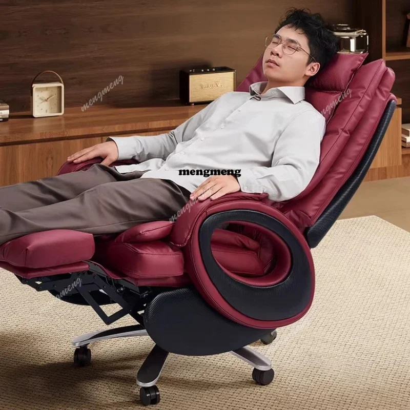 

Best seller Leather boss chair e-sports sofa high-end engineering office chair reclining electric massage computer chair