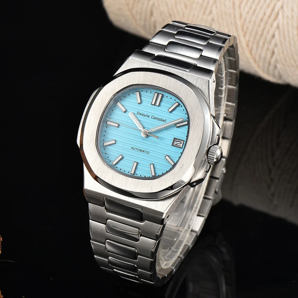 43mm Mens Automatic Watch Sterile Dial Sapphire Crystal Japan NH35 Movement Mechanical Watch