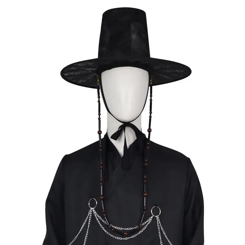 Saja Boys Jinu Cartoon KPop Demon Hunter Costume Cosplay Travestimento da uomo Abiti cinesi con cappello Collana e orecchini Halloween