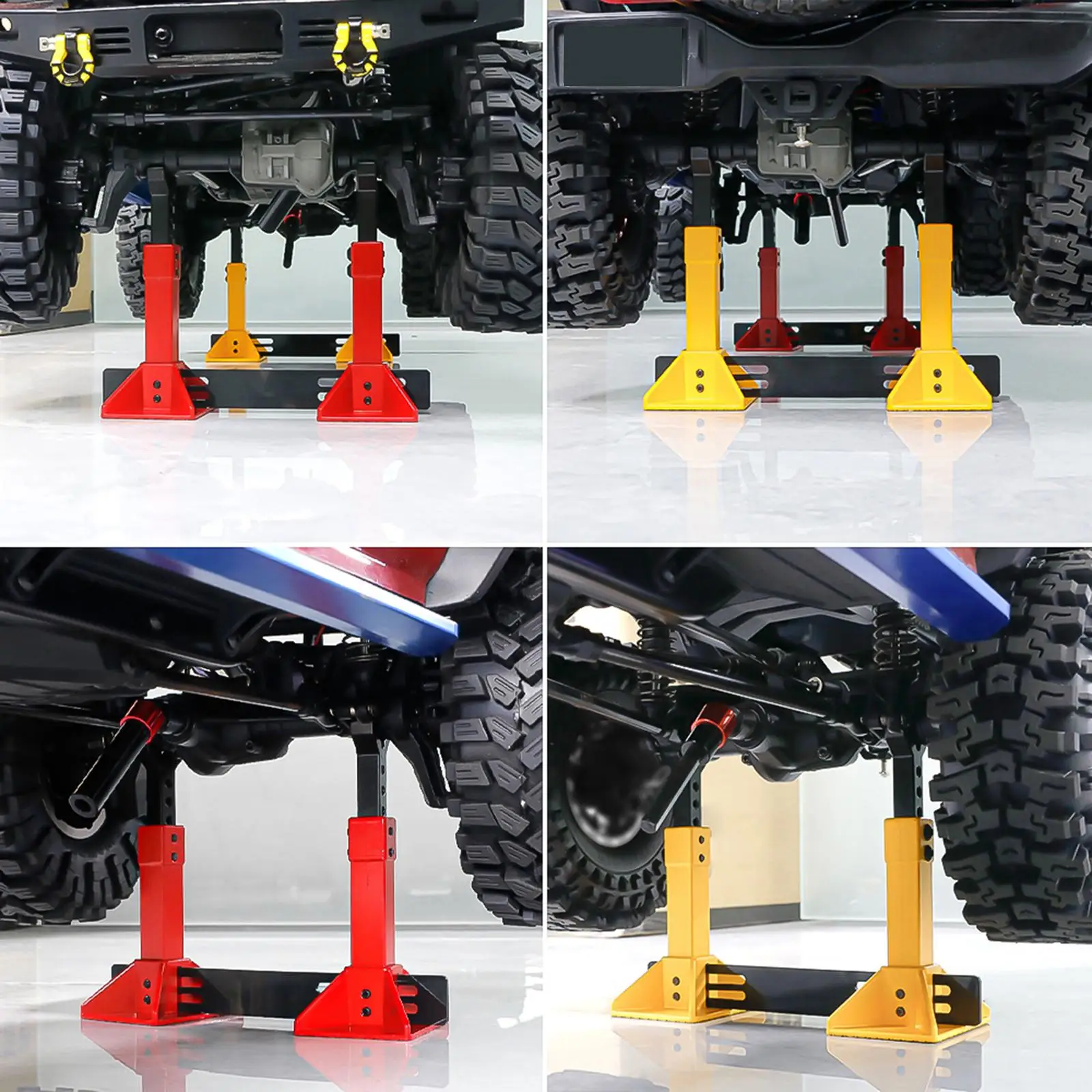 Miniature RC Car Jack Stand Metal Repair Tool for 1 12 1 10 Crawler Accessories Diorama Display Model Photography