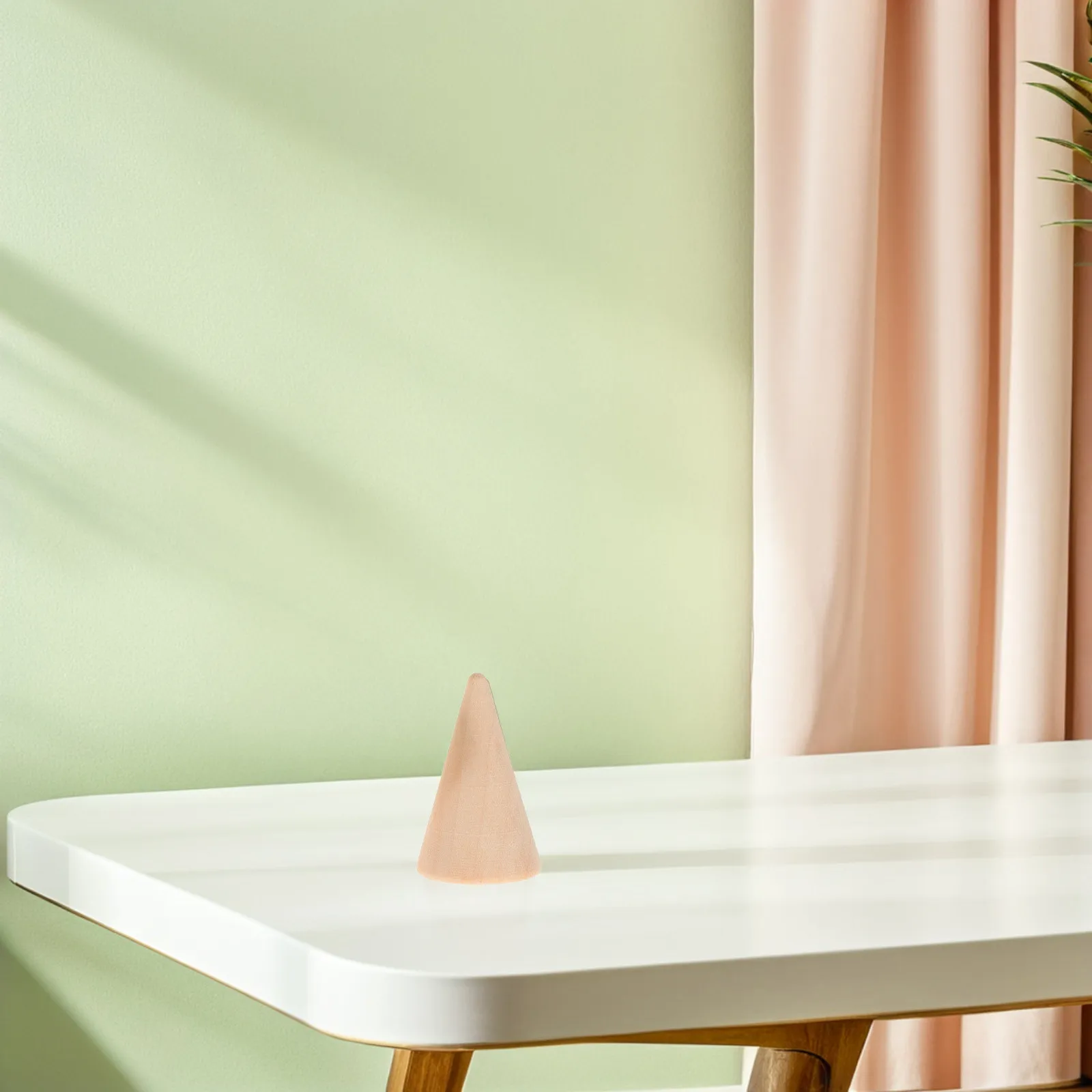 15 Piezas de Soportes de Madera en Forma de Cono para Joyería, Exhibidores de Anillos de Estilo Minimalista para Manualidades, Decoración del Hogar y Oficina