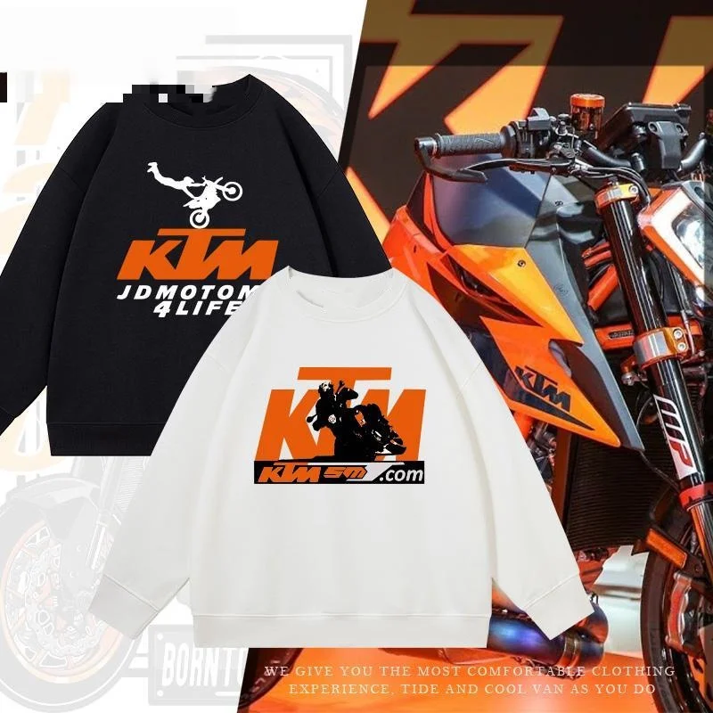 

KTM Factory Team Heavy Motorcycle Cycling Suits,off-road Motorcycle Enthusiasts Round-neck Autumn and Winter Sweatshirts for Men