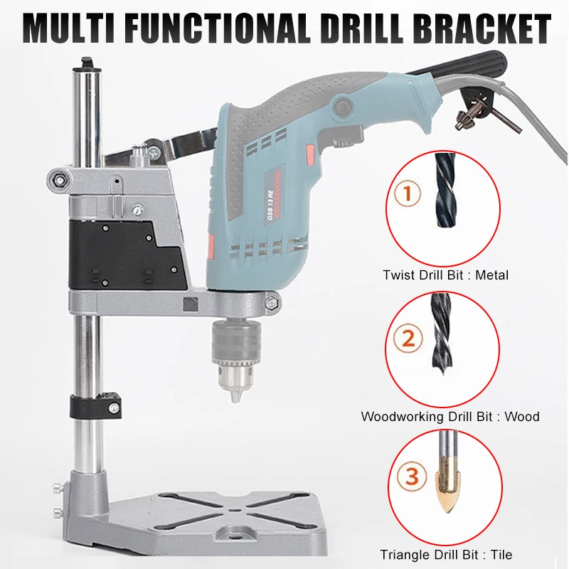 

Aluminum Alloy Drill Workbench Press Stand Vise Bench Clamp Household Angle Grinder Bracket Frame for Handmade Carpentry DIY