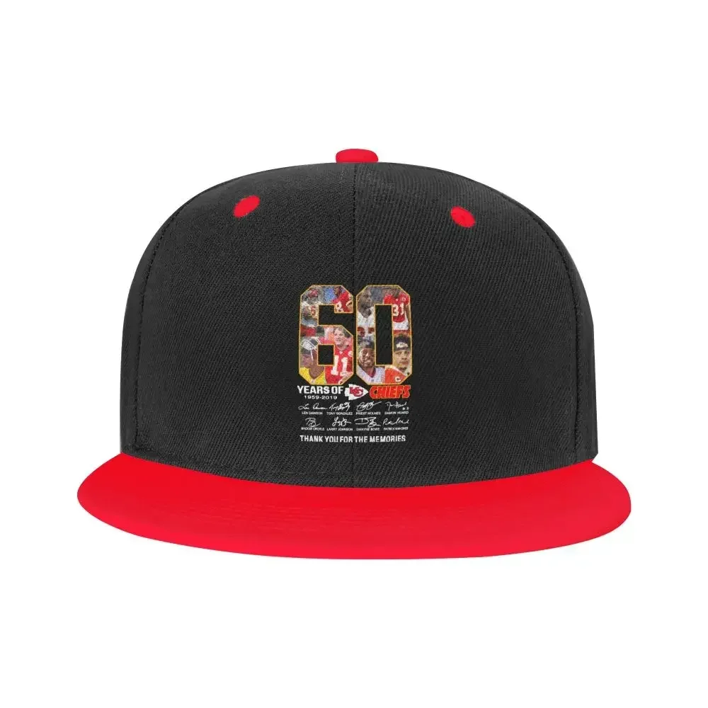 60 Years Kc Chiefs 1959-2019 Thank Memories Snapback Cap Colorful Baseball Caps Cool Hipster Streetwear