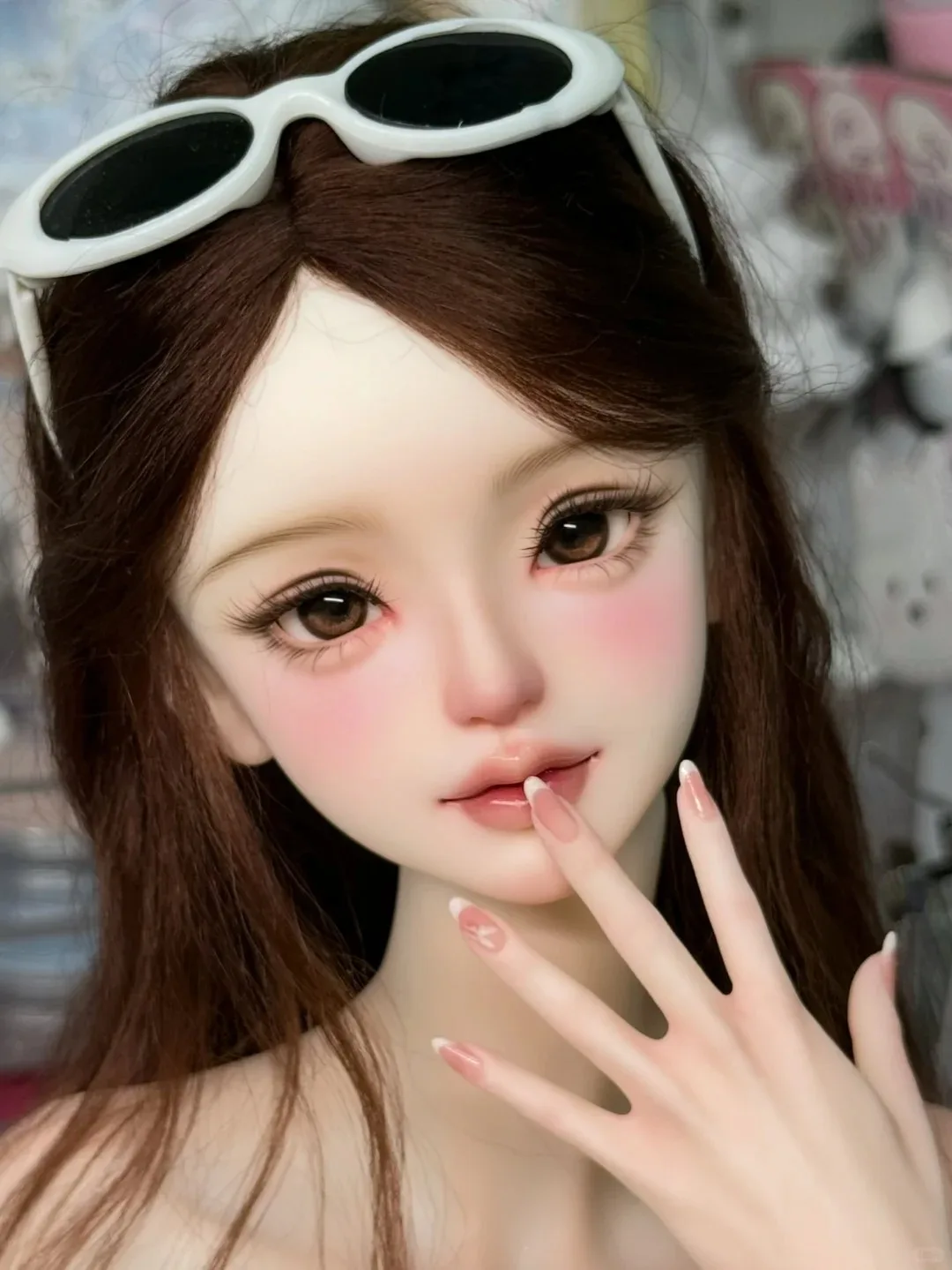 SD BJD Puppe 1/3 mit zartem Make-up-Kopf für Jungen und Mädchen, hochwertiger Resin-Kopf.