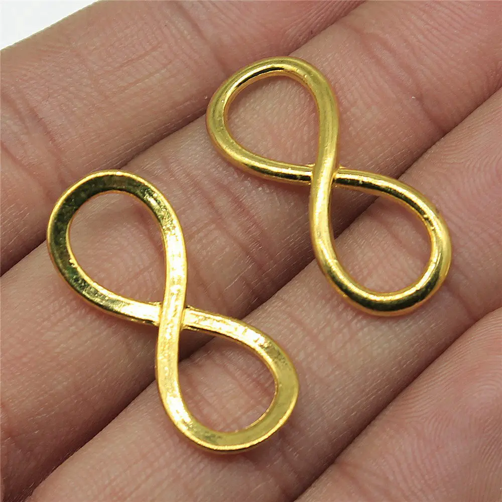 Jewelry Findings Components Infinity Symbol Heart Heartbeat Connector Charms For Bracelets Charm Pendant