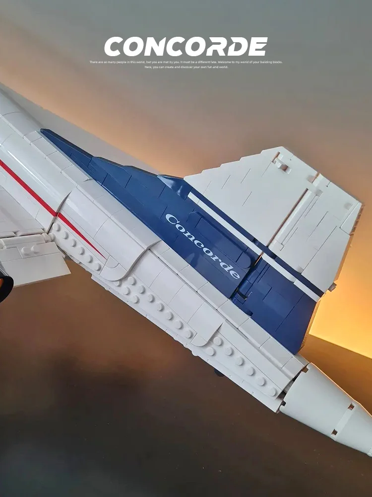 2083 قطعة مكعبات بناء إيرباص كونكورد في العالم أول طائرة أسرع من الصوت مساحة الطيران 10318 ألعاب مكوكية هدايا عيد الميلاد للأطفال #5