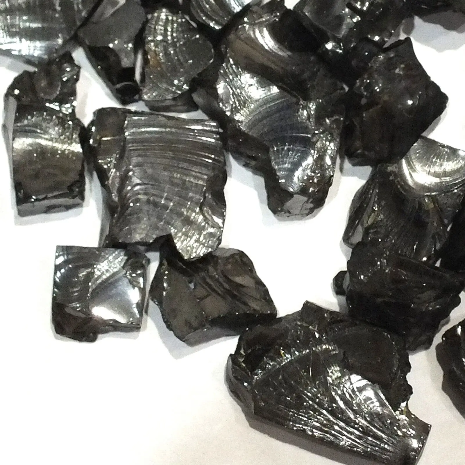 Shungite Elite Stones for Water Purification, 25 g of Silvery Shine Raw Elite Noble Shungite Detoxification Stones for Water Fil