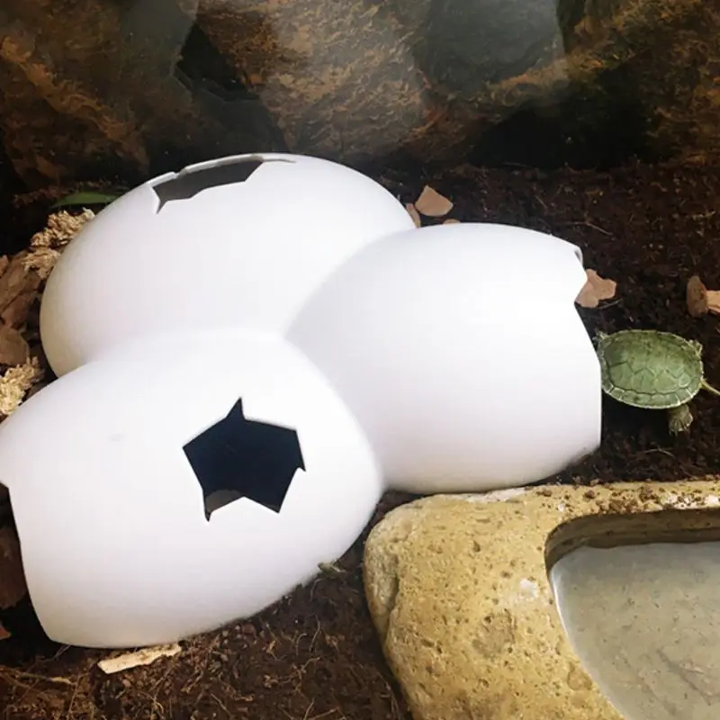 Reptiles Hiding Cave Egg for Shell Cave Aquarium Decorations for Spider Tarantula Iguana Tortoise Habitat Dropship