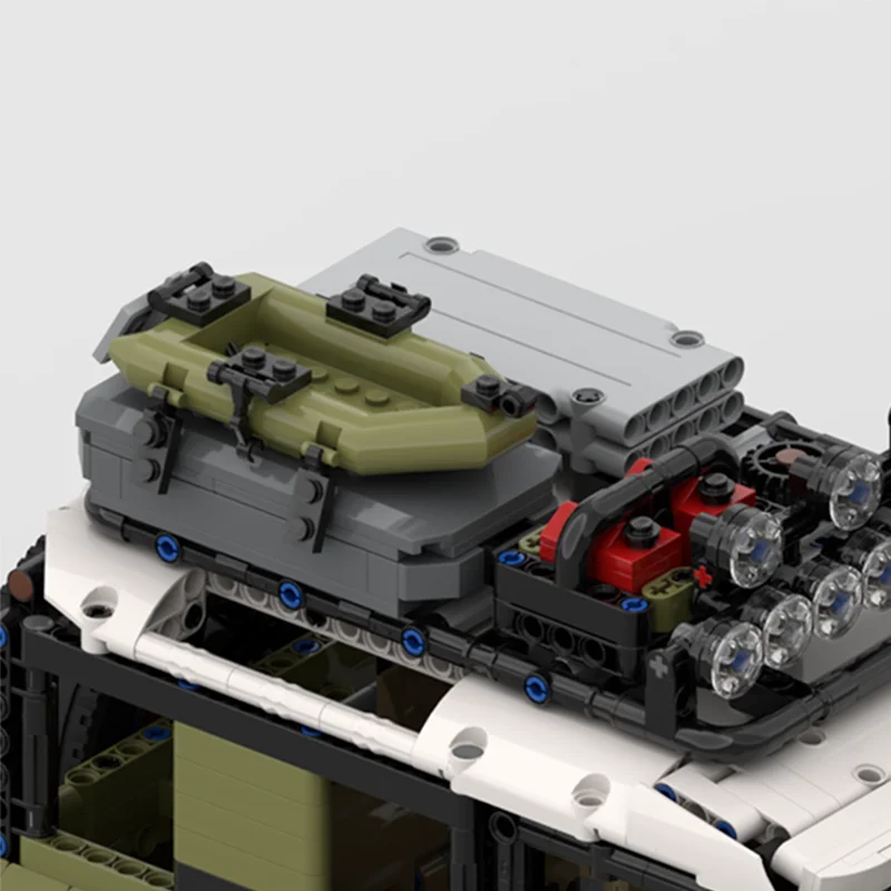 ชุดตัวต่อ MOC 264 ชิ้น ไฟติดแร็คหลังคา แบบจำลองทางเทคนิค ของเล่นตัวต่อสร้างสรรค์ DIY แนวคิดการศึกษาสร้างสรรค์ ของขวัญคริสต์มาส ตัวต่อ