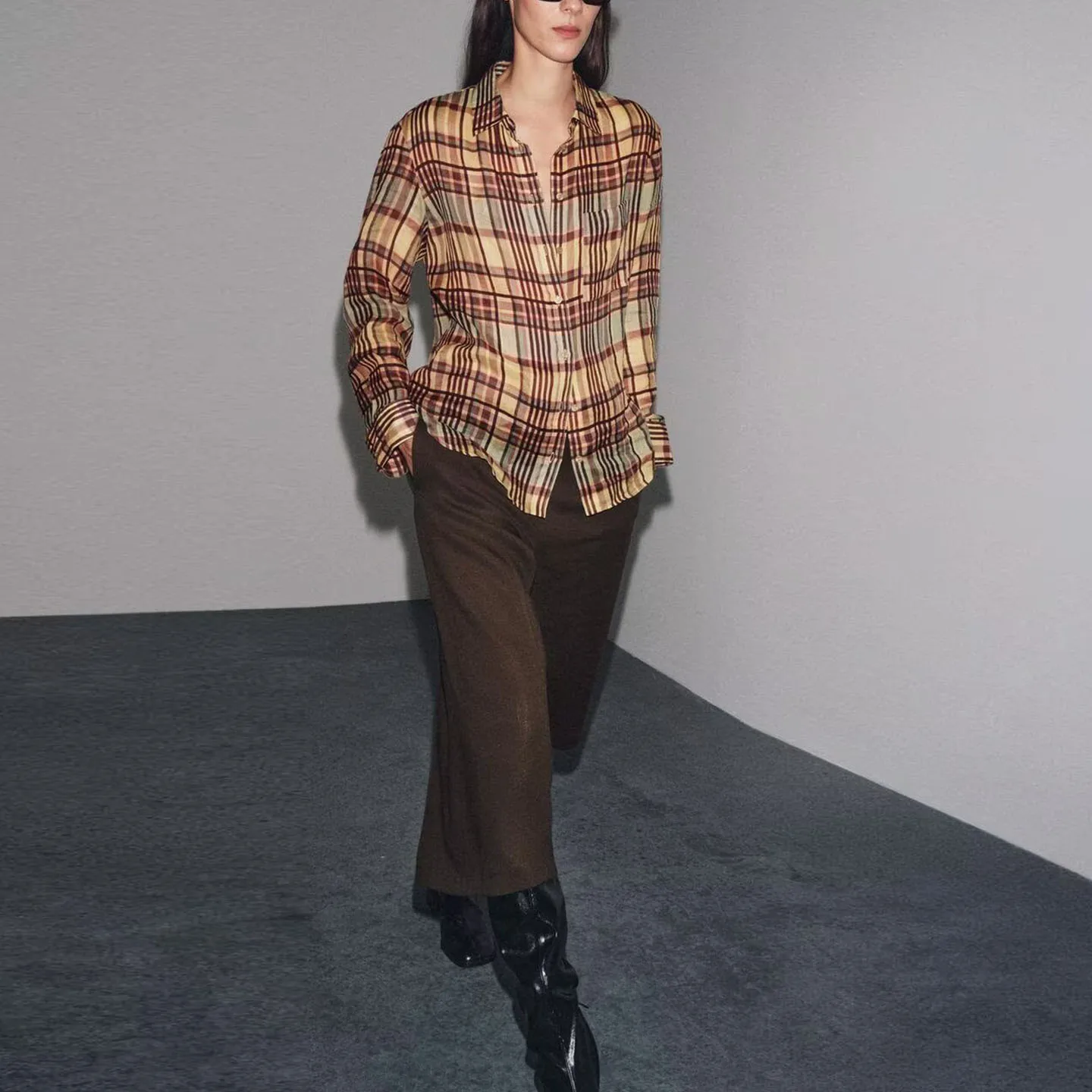 Z Mujer Faion Linen Blend Casual orts 2025 Nuevos pantalones de pierna recta Sle cintura l otro material 00%