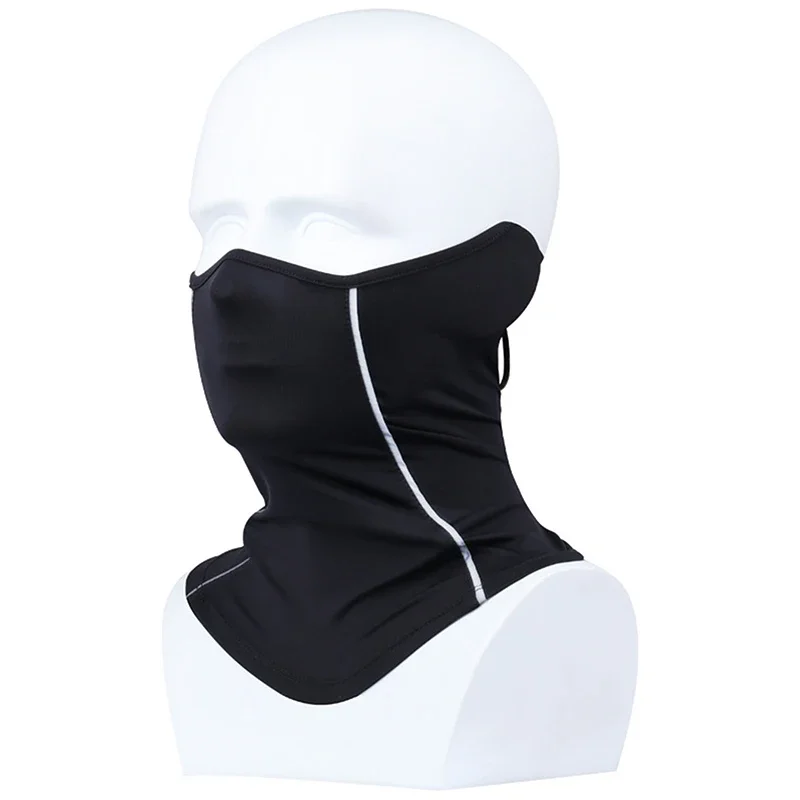 1 Stuk Zomer Zonnebrandcrème Reflecterende Nacht Rijden Half Gezichtsmasker Unisex Ijs Zijde Stofdichte Halskraag Sport Volledig Hoofd Koude Sjaal