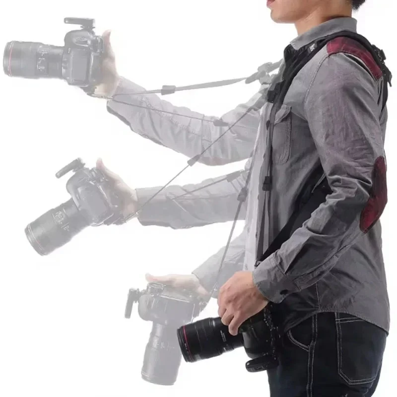 Pasek na ramię do aparatu Focus, wysokiej jakości, szybki montaż, miękki pasek na ramię, pasek na szyję, do aparatów DSLR, czarny — zdjęcie produktu 4