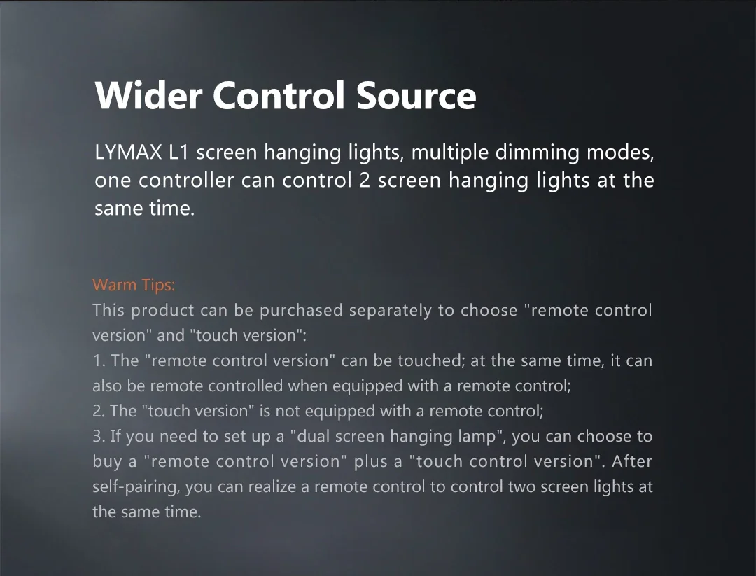 Youpin LYMAX Schreibtischlampe Bildschirmleuchte Hängelampe Augenschutz PC Computer Monitor Lichtleiste Kabellose Fernbedienung – Detail 3