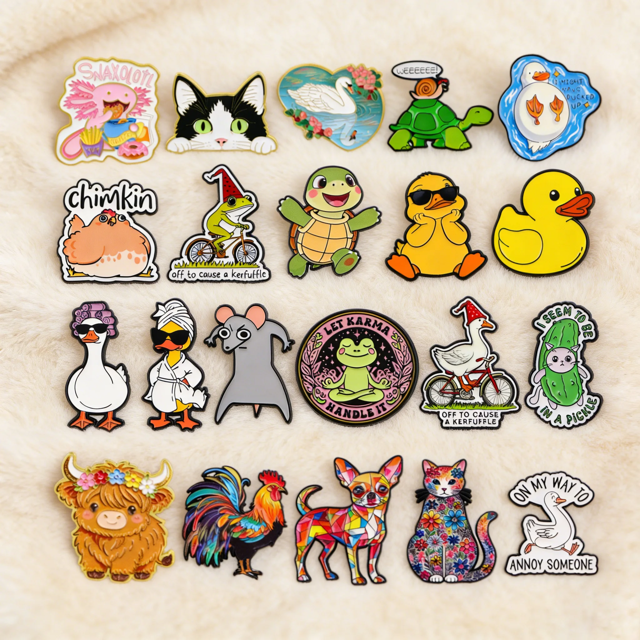 

Cartoon Animals Lapel Pins for Backpack Women Soft Enamel Pin Men Brooch for Clothes Briefcase Duck Badges Accessories Gifts
