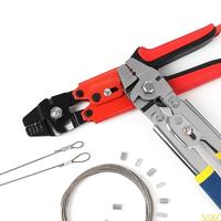 N5KC Fishing Crimping Pliers Hand Crimper Wire Cutters Fishing Leader Crimping Tool