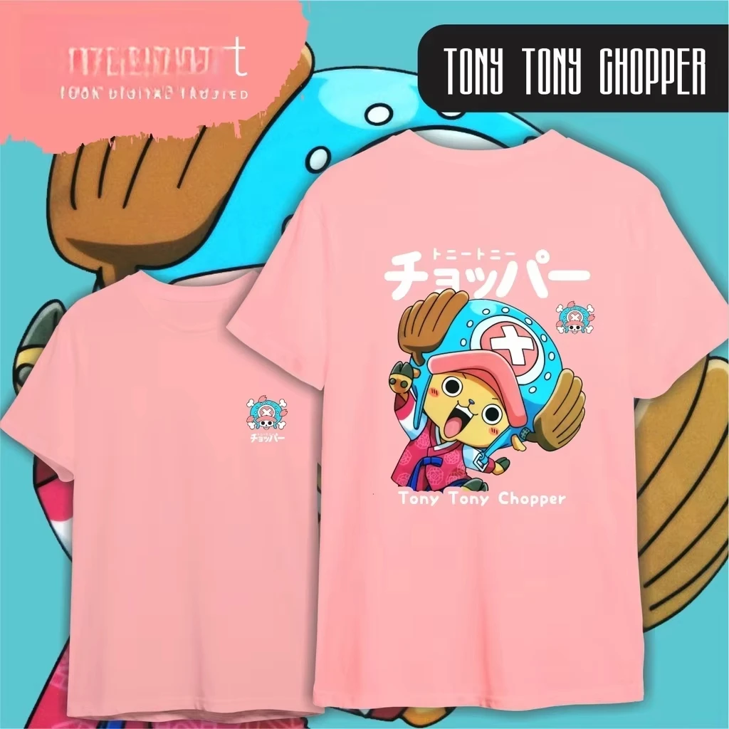 Anime One Piece Chopper Baumwoll-T-Shirt 2026 Sommer Kinder/Herren Damen Mode Casual Y2K Kurzarm-T-Shirt Streetwear Unisex