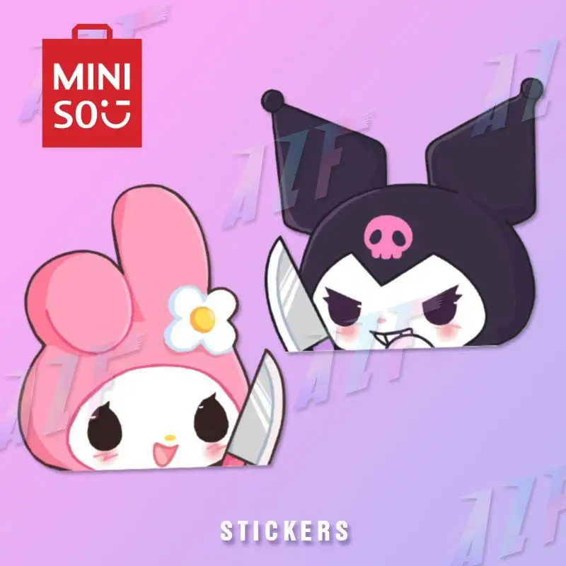 

Sanrio Car Refrigerator Furniture Sticker Kuromi My Melody Cartoon Waterproof Covering Scratches Cute Car Accessories Sticker