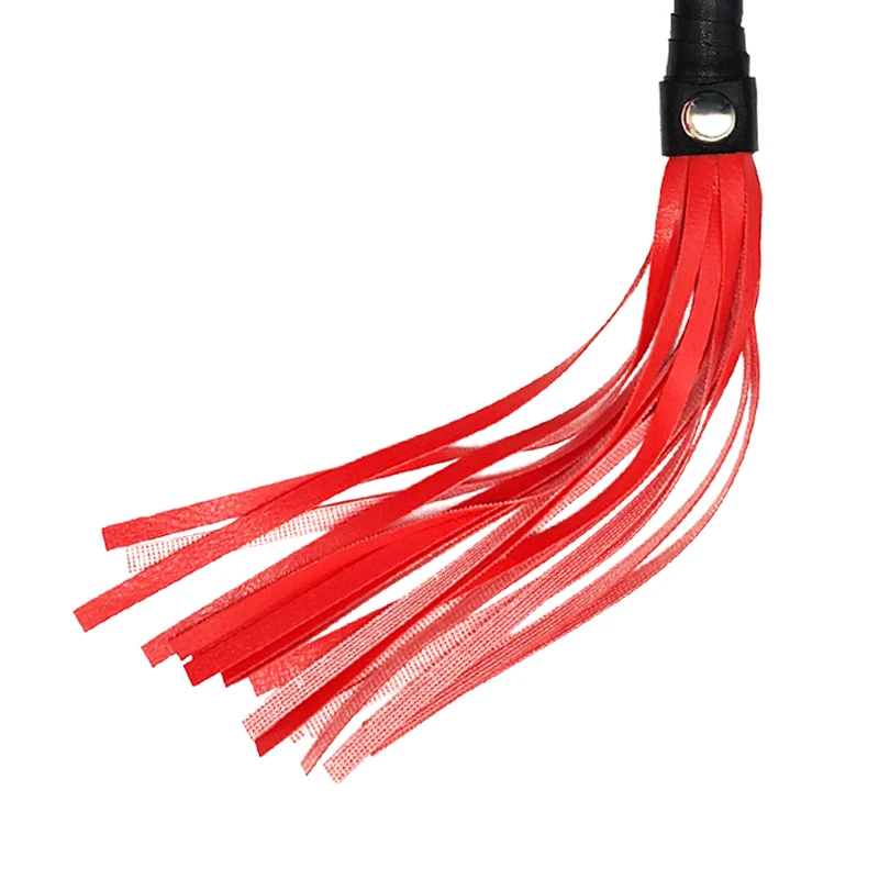 Hohe Qualität Pu Leder Zuhälter Peitsche Racing Reiten Ernte Party Flogger Handschellen Königin Bunte Reiten Peitsche