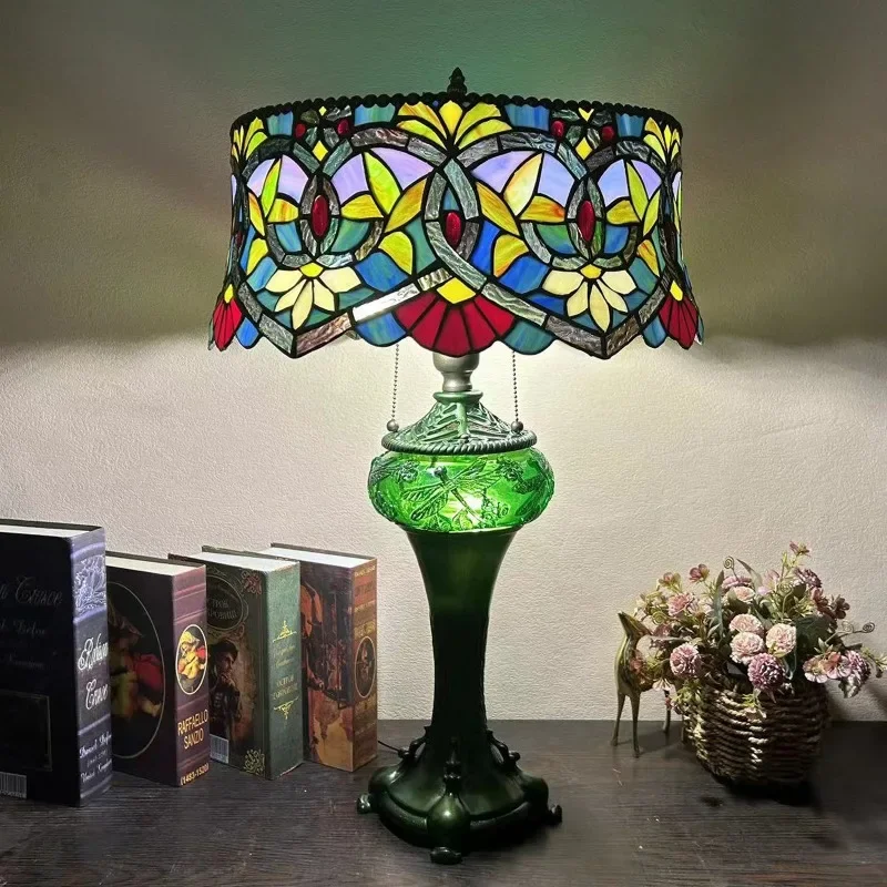 Desk lamps, living room glazed table lamps