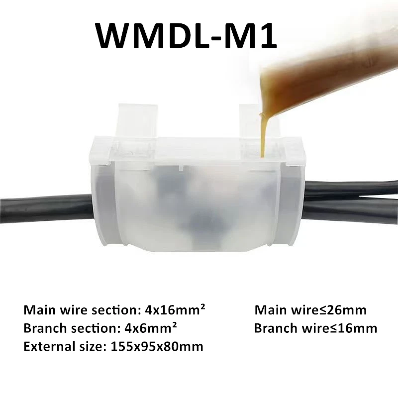 Outdoor onderwaterpompkabelconnector IP68 waterdichte drieweg lijminjectie beschermingsdoos aansluitdoos voor elektrische bedrading