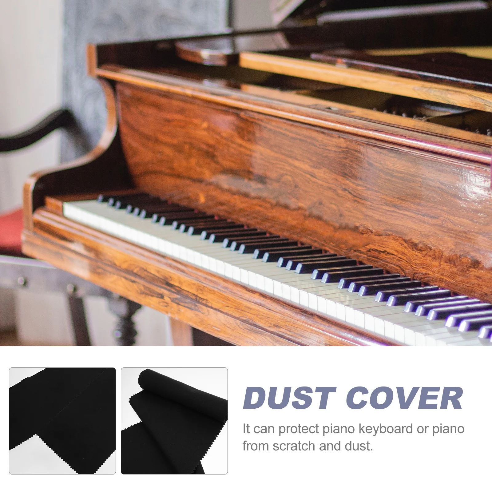 

Чехол для клавиатуры фортепиано, мягкий материал, грязеотталкивающий пылезащитный защитный чехол от царапин для электронной клавиатуры фортепиано