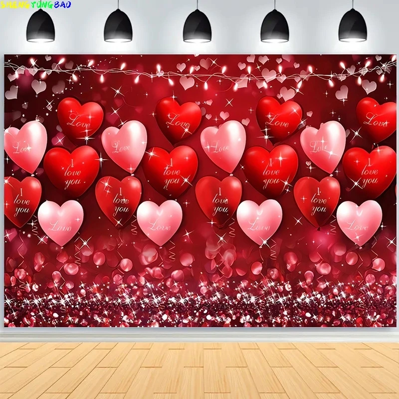 

Vinyl Custom Red Heart-Shaped Creative Confession Scene Background Valentine's Day Love Photo Studio Photography Backdrops RQ-41