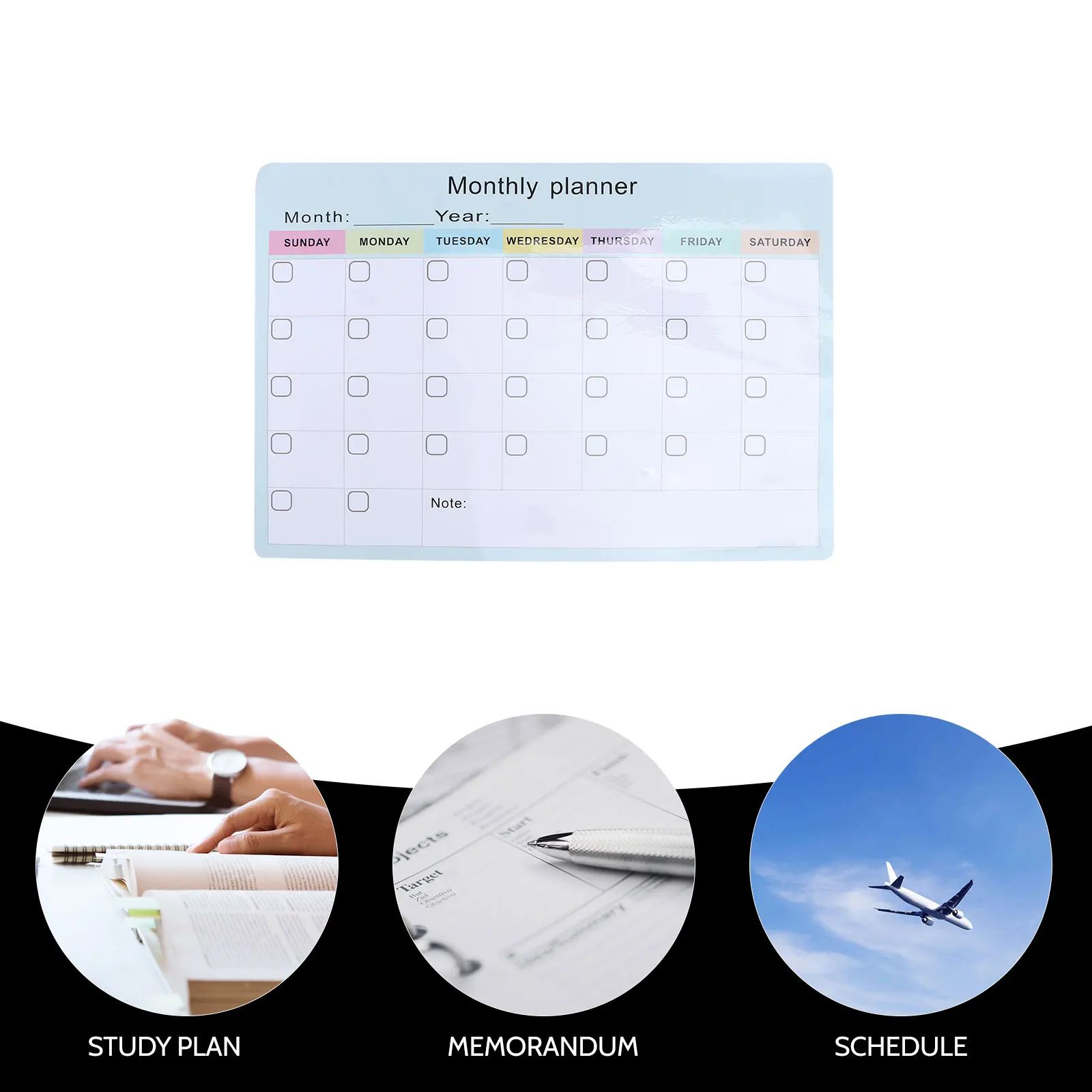 

1Pc Erasable Magnet Notepad Calendar High Grade Magnetic Planner Organizer For Refrigerator