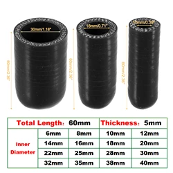 UXCELL 6mm ID to 40mm ID Silicone Coolant Cap Intake Vacuum Hose End Plug for Coolant Heater Bypass Vacuum Water Port Black
