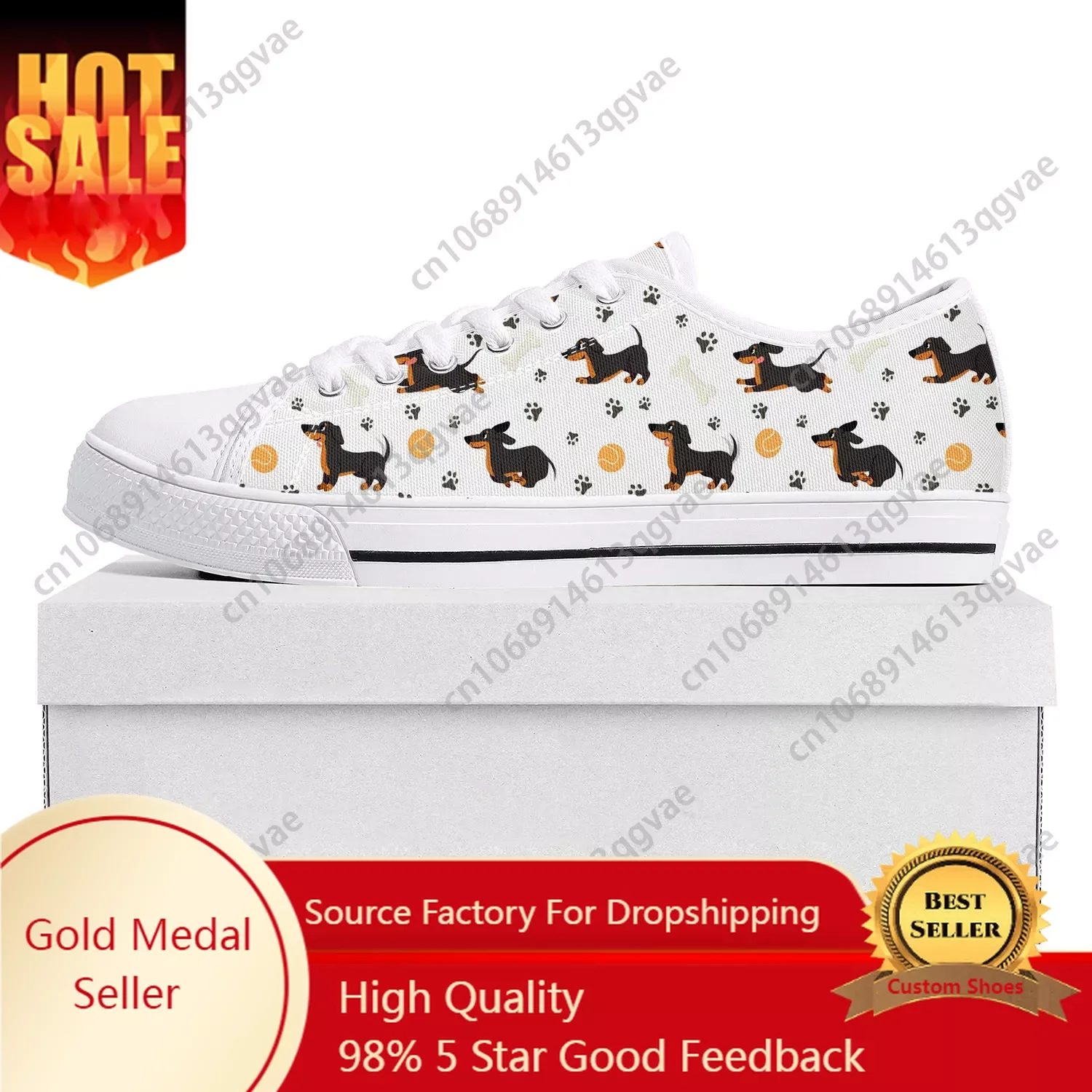 

Cute Dachshund Pet Dog Low Top High Quality Sneakers Mens Womens Teenager Canvas Sneaker Prode Casual Couple Shoes Custom Shoe