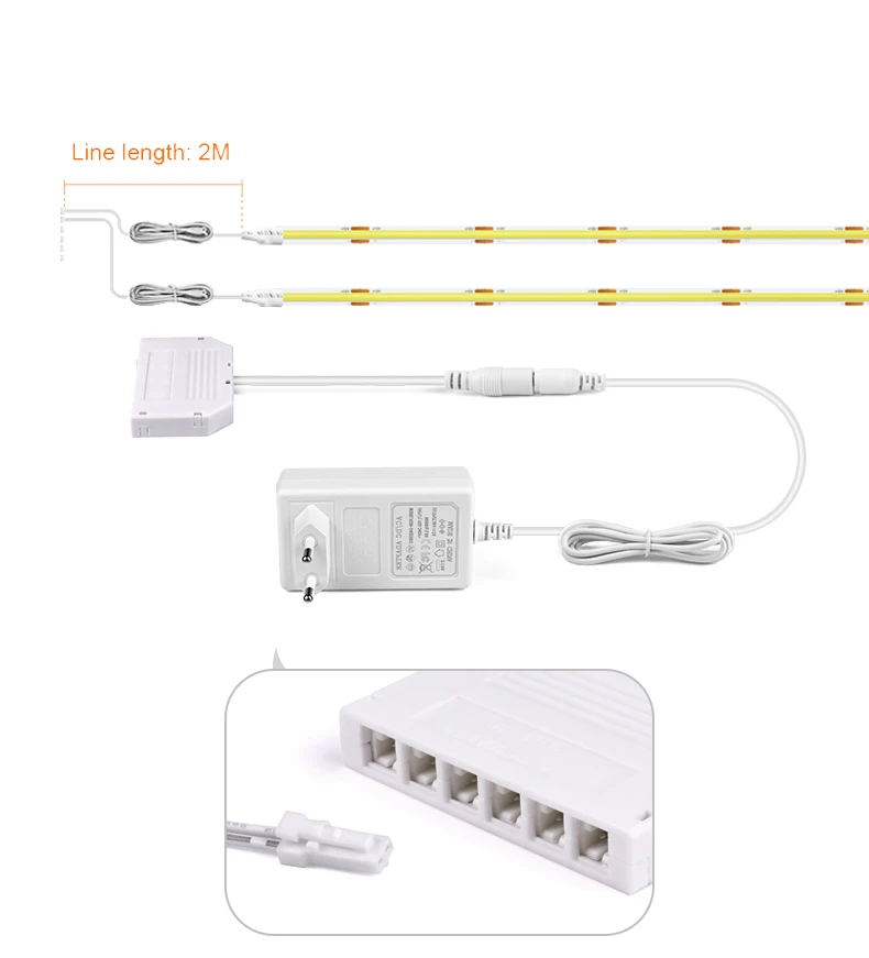 Smart TUYA COB LED Strip Light 1-6PCS Set Group Lighting Support Alexa Echo Plus Google Assistant APP Voice Control For Cabinet