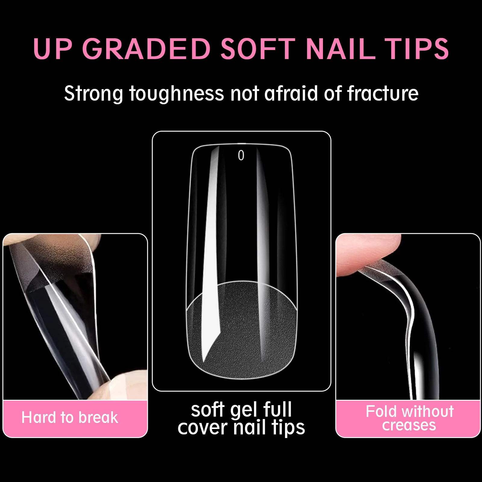 500 PCS Matte Finish Press On Nail Tips – Sculpted Full Cover for Elegant Almond & Coffin Shapes, Perfect for DIY Nail Art