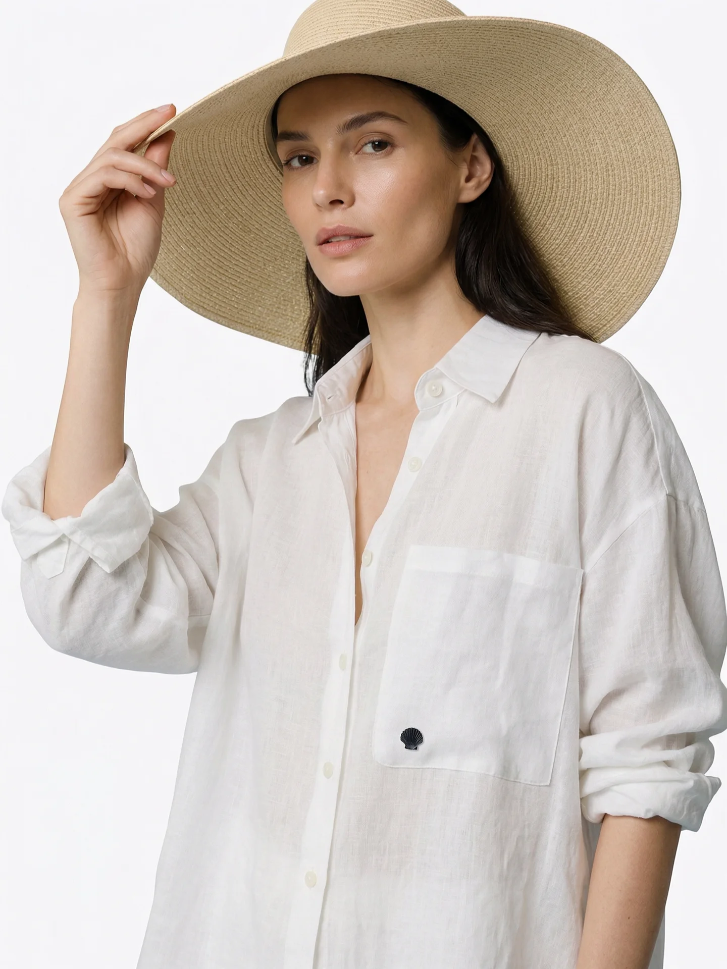 

Льняная рубашка BW для женщин: свободный крой, повседневная, с длинным рукавом, дышащая, комфортная, в стиле Lazy Chic, для ежедневной носки