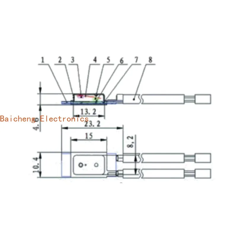 10PCS 17AM motor thermische beschermer temperatuur schakelaar 17AM037 = 150 graden