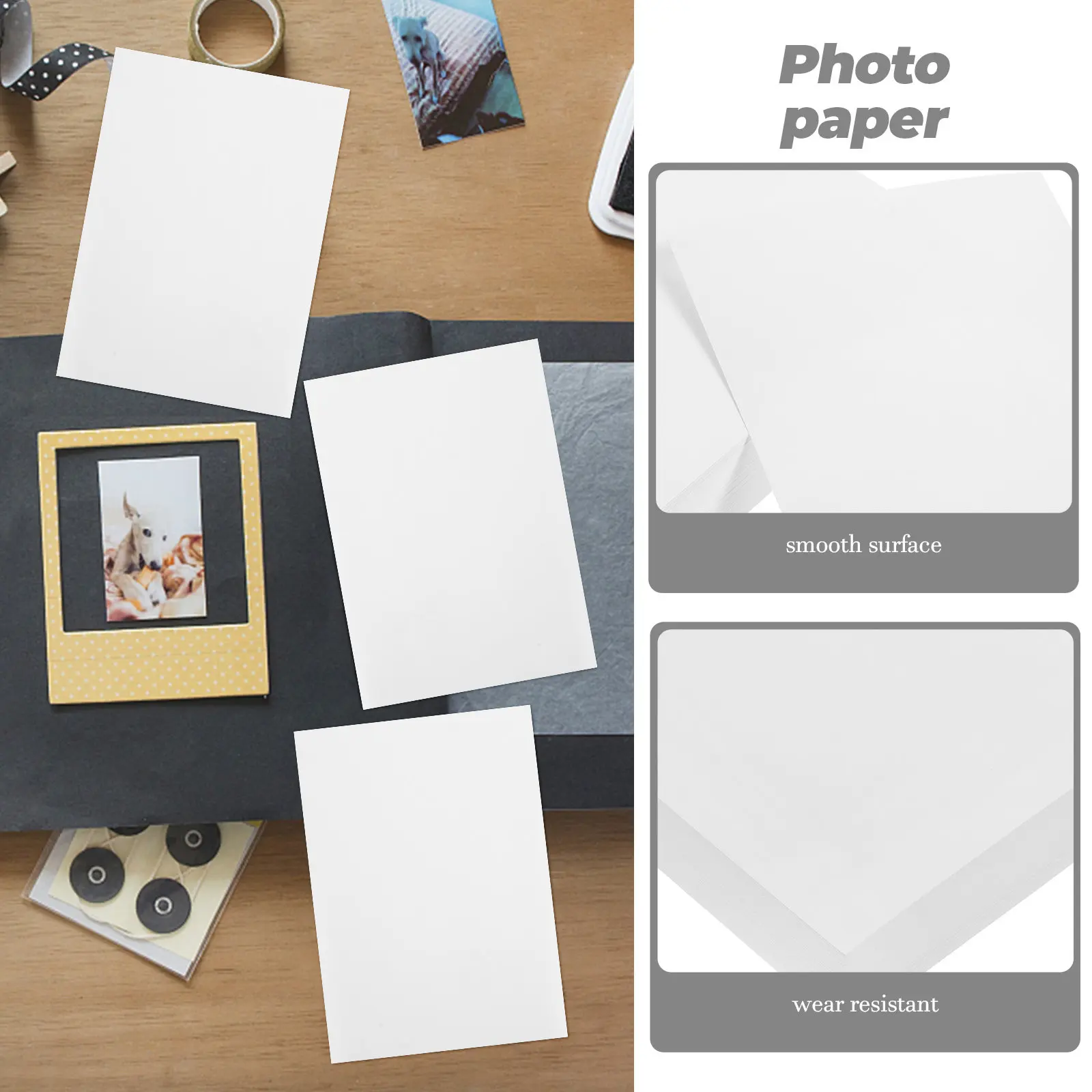 

100 листов глянцевой фотобумаги с быстрым впитыванием чернил, самоклеящаяся, для струйных принтеров